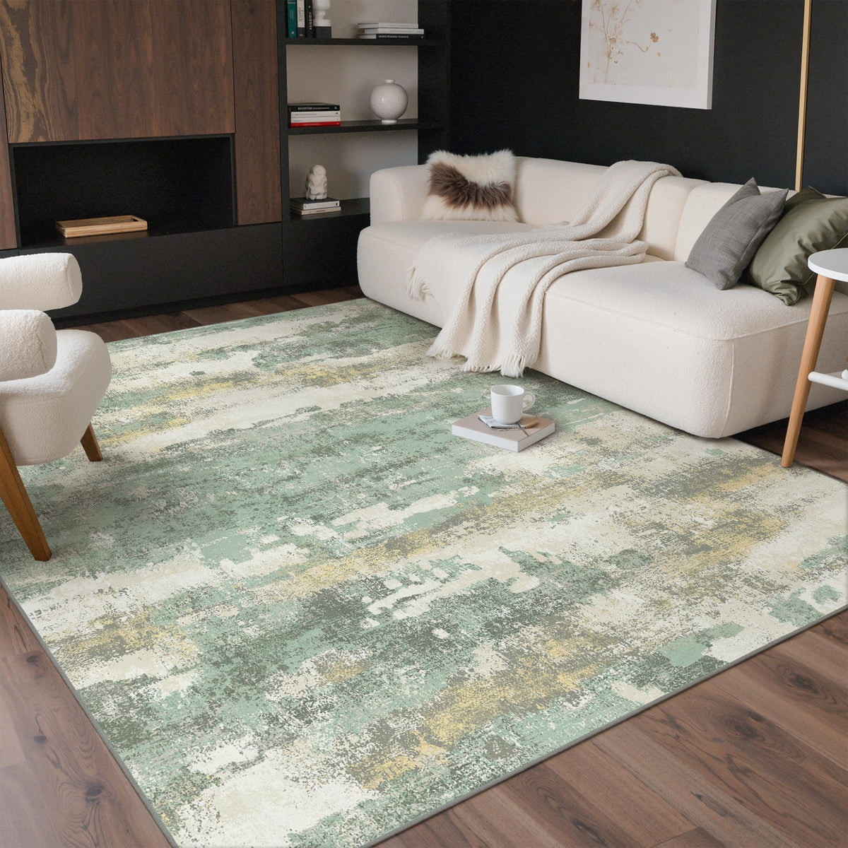 GENIMO 2x5 Washable Runner Rug Non Slip for Hallway, Light Taupe Brown