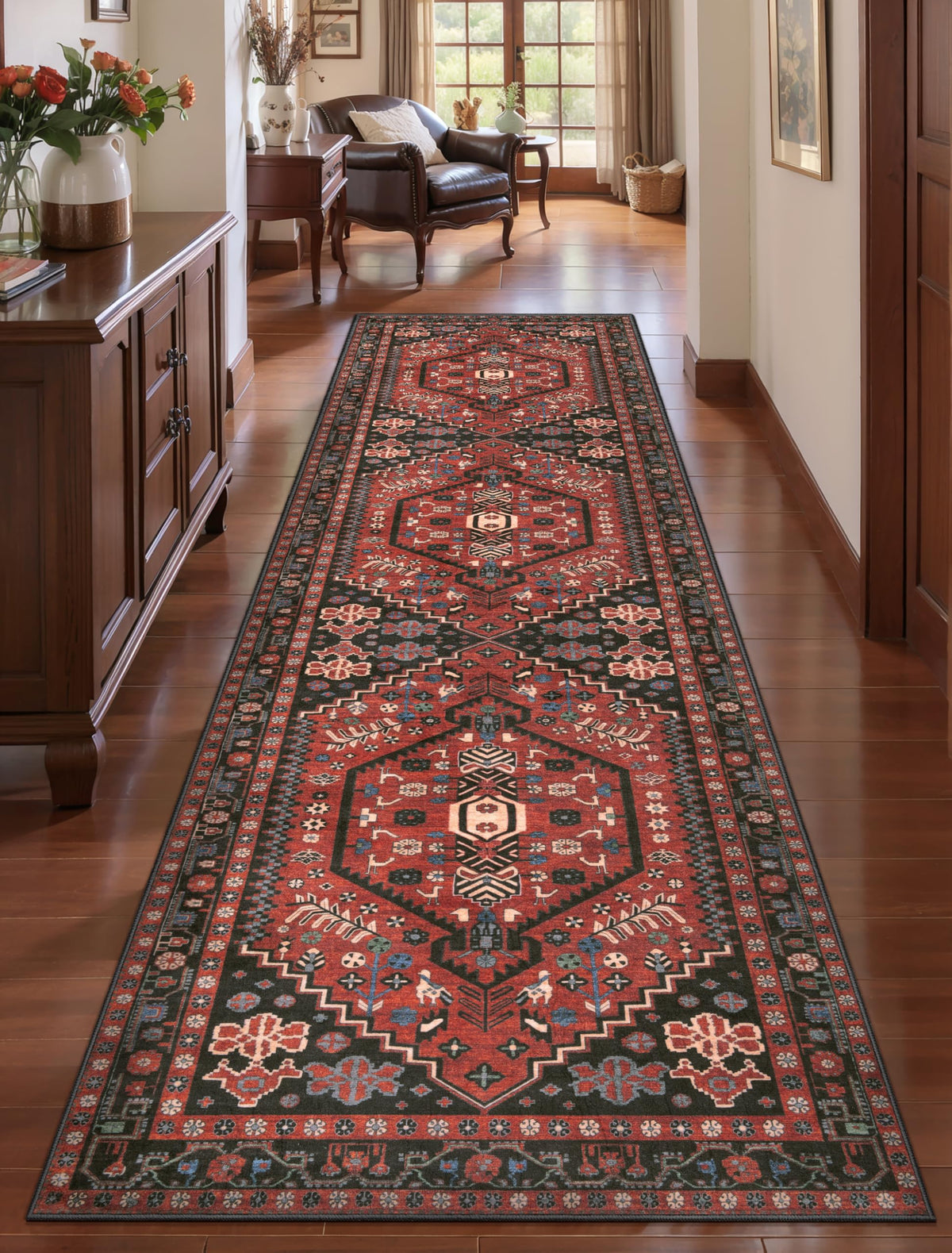 Ciicool Washable 3x5 Area Rug,Boho Non-Slip Indoor Mat for Entryway Kitchen