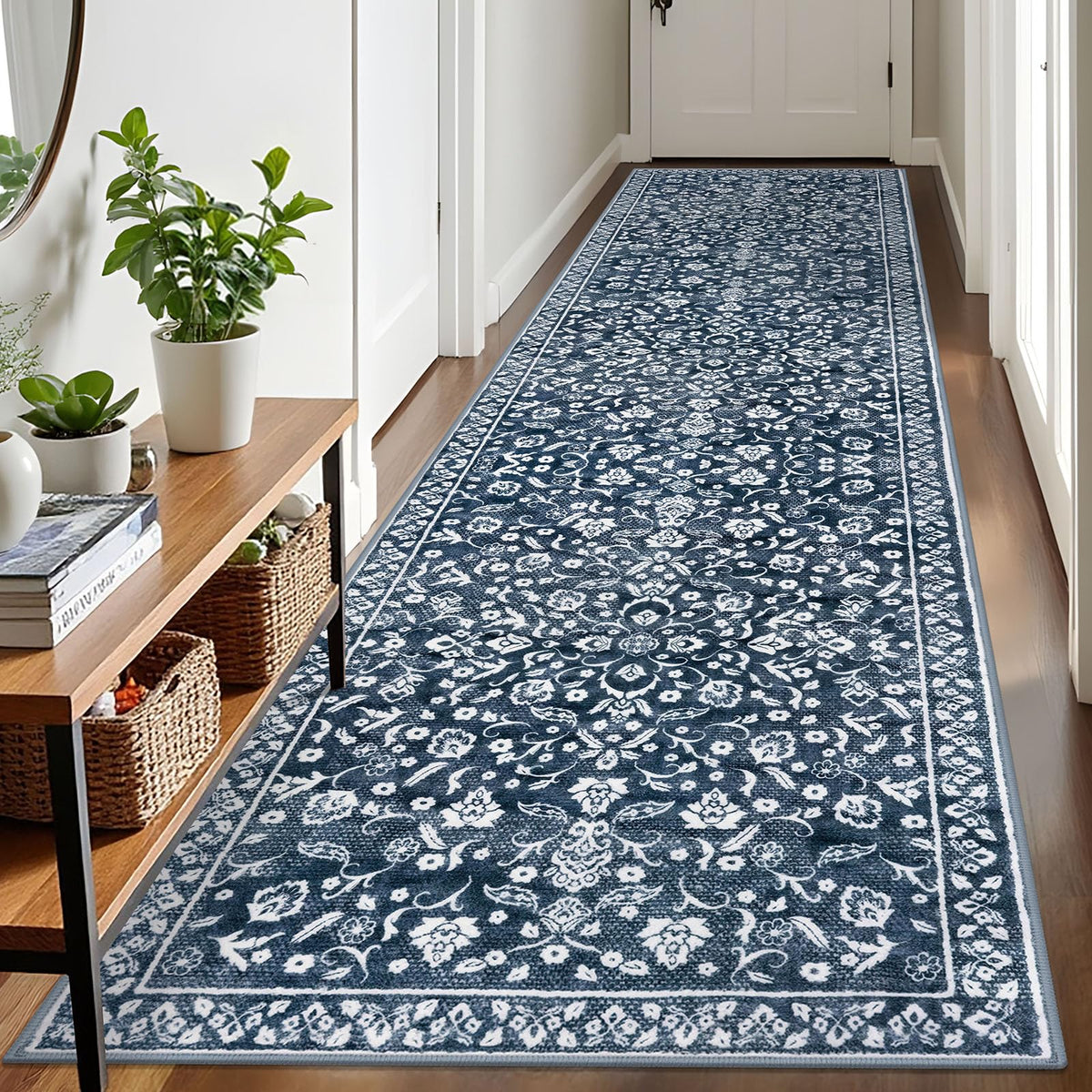 Vintage Washable Entryway Rug 2x3 Small Area Rug Non Slip Door Mat