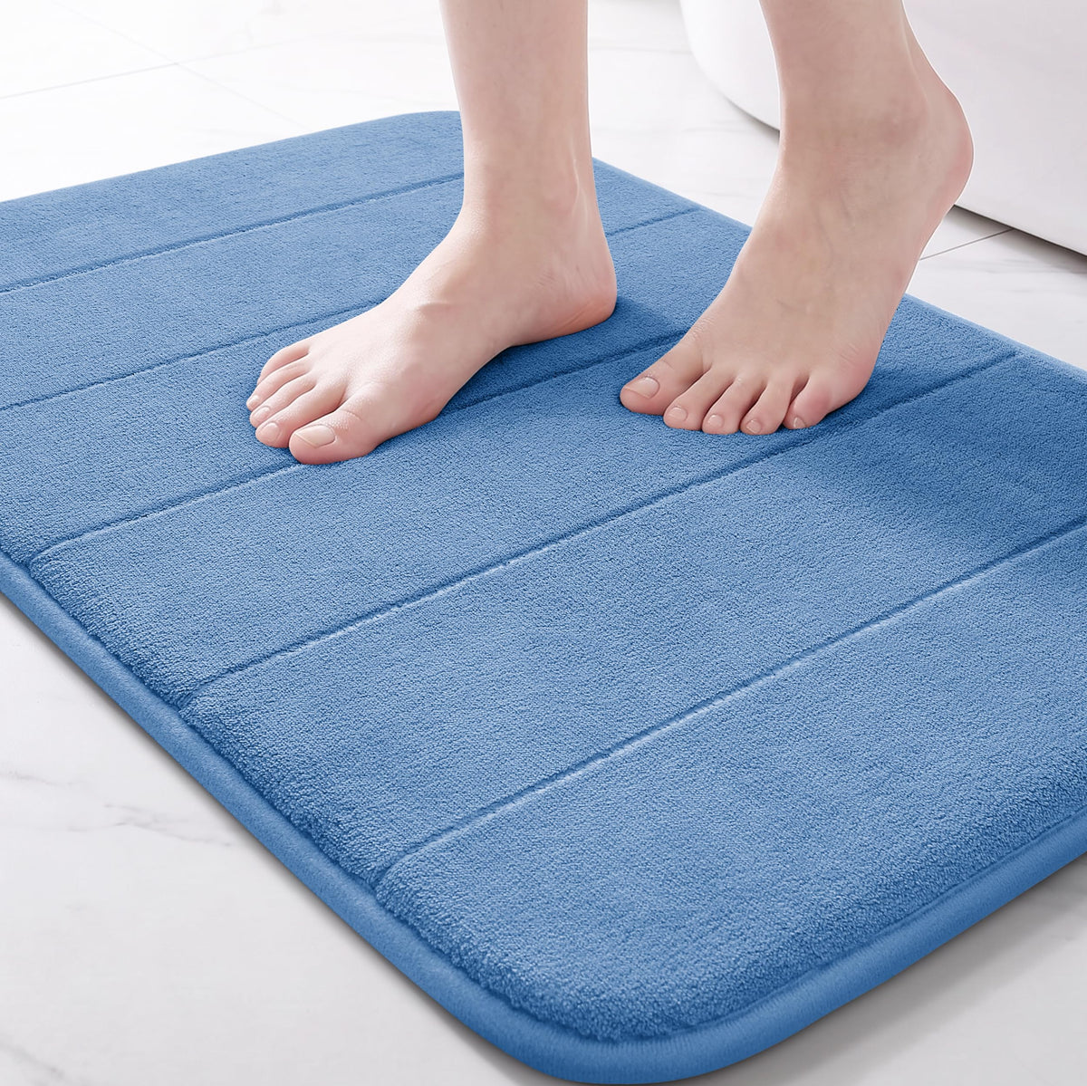 Yimobra Memory Foam Bath Mat, Super Soft & Absorbent Bathroom Rug, Grey