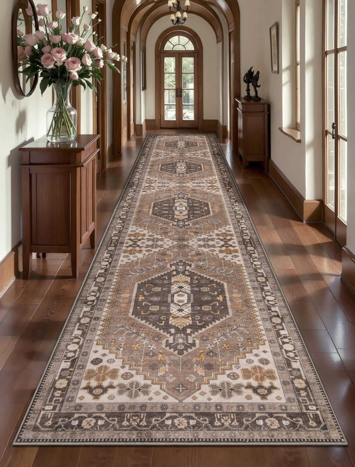 Ciicool Washable 3x5 Area Rug,Boho Non-Slip Indoor Mat for Entryway Kitchen