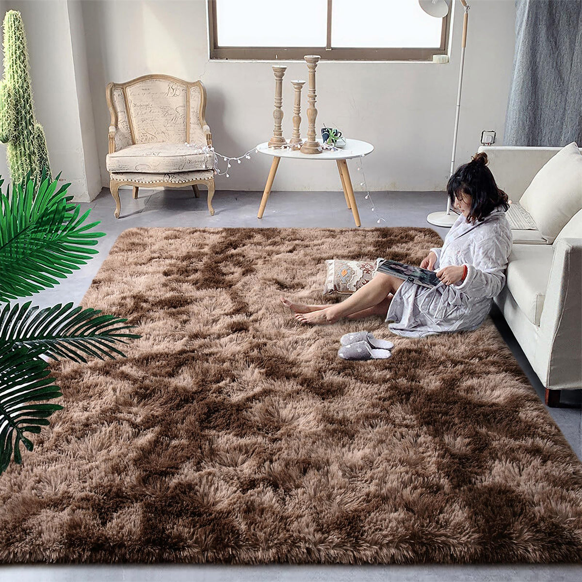 DweIke Fluffy Sage Green Runner Rugs for Bedroom, 2x6 Feet Soft Plush Long Runners for Girls Boys Kids, Non-Slip and Machine Washable Bedside Rug, Small Throw Carpet for Hallway Rooms Decor