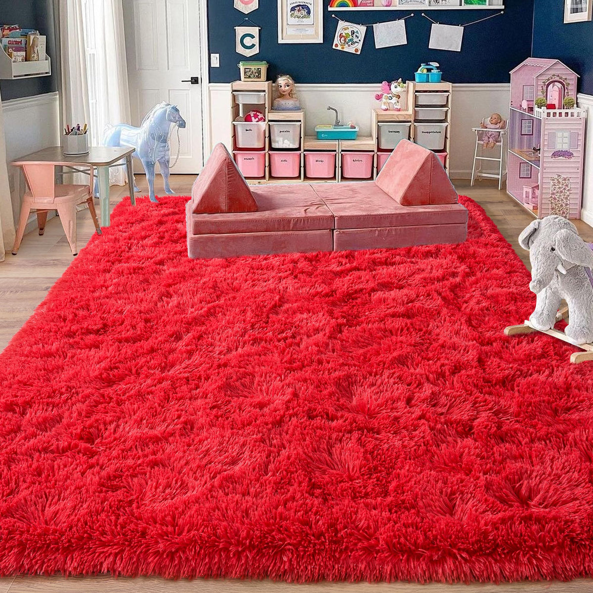 Small Black Area Rug, 2x3 Rug for Bedroom Shaggy Throw Rugs for Dorm Rug, Soft Shag Carpet for Kids Room, Plush Comfy Fluffy Bedside Rug for Home Decor Aesthetic
