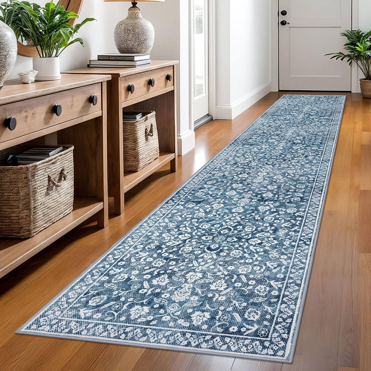 Vintage Washable Entryway Rug 2x3 Small Area Rug Non Slip Door Mat