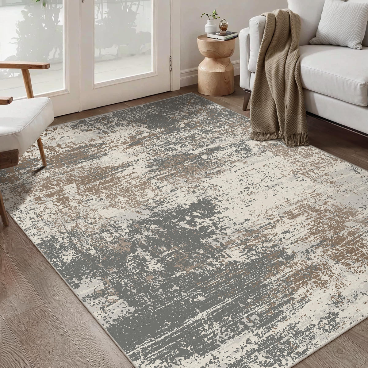 Ciicool Washable Area Rug 2x3 Entryway Rug, Modern Abstract Entry Mat Navy
