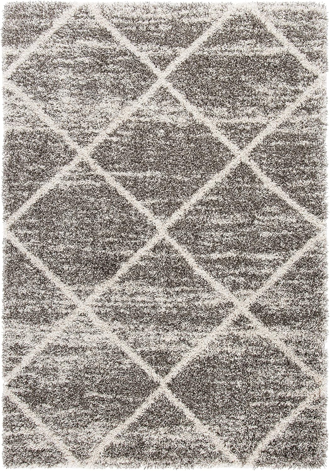 SAFAVIEH Hudson Shag Accent Rug 2'x3', Soft Distressed Grey & Ivory SGH281K