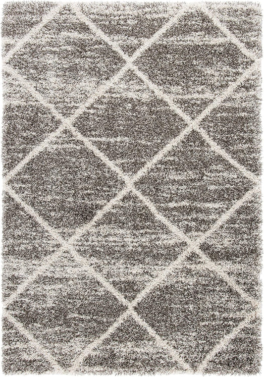 SAFAVIEH Hudson Shag Accent Rug 2'x3', Soft Distressed Grey & Ivory SGH281K