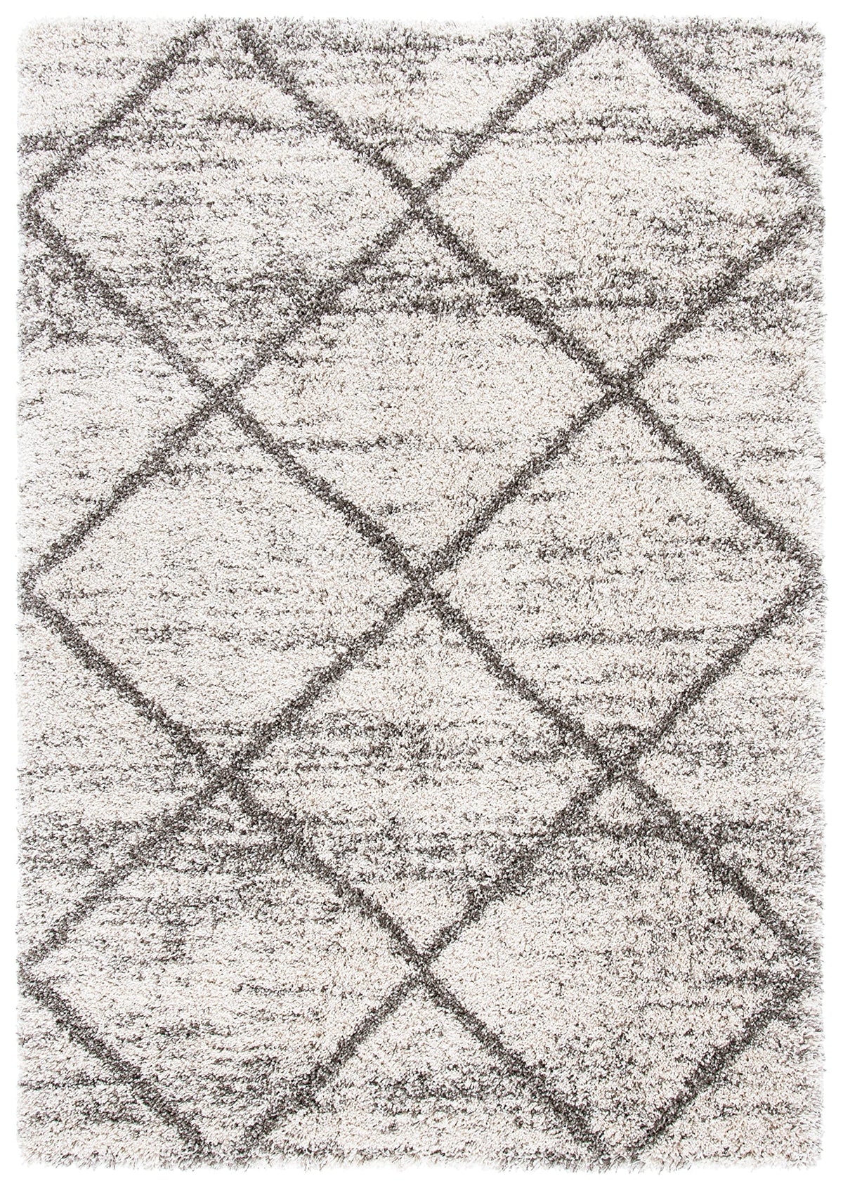 SAFAVIEH Hudson Shag Accent Rug 2'x3', Soft Distressed Grey & Ivory SGH281K