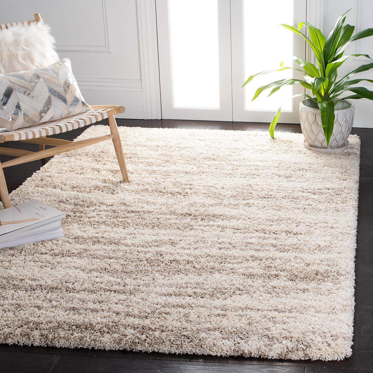SAFAVIEH Hudson Shag Accent Rug 2x3, Ivory & Beige SGH206B