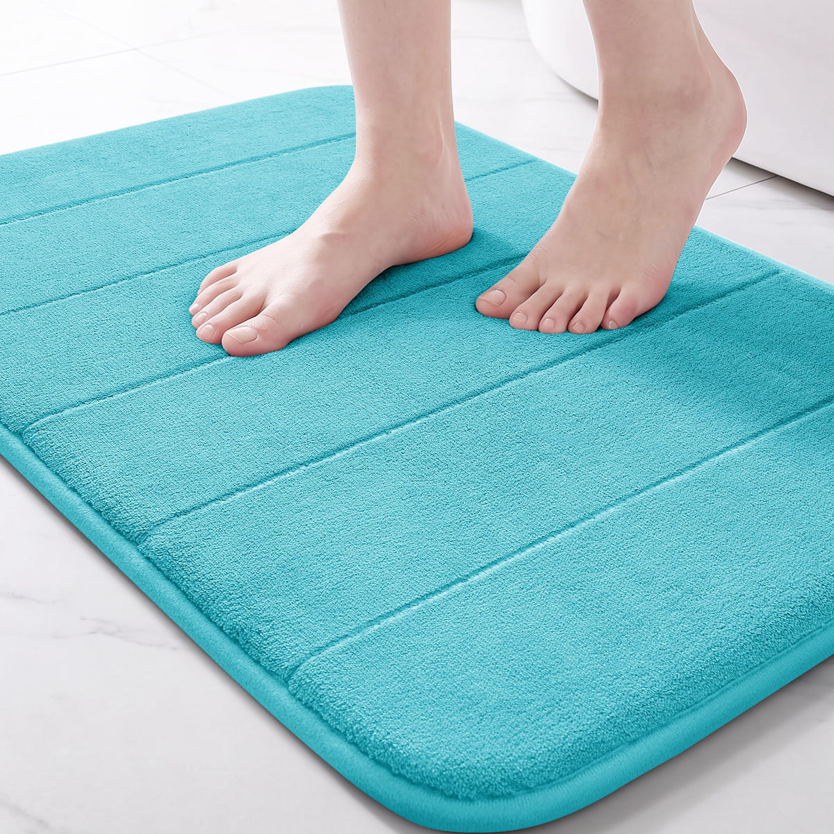 Yimobra Memory Foam Bath Mat, Super Soft & Absorbent Bathroom Rug, Grey